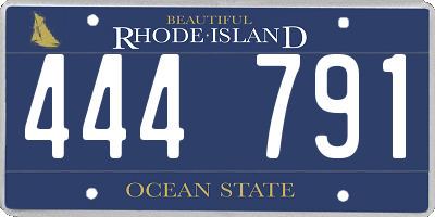 RI license plate 444791