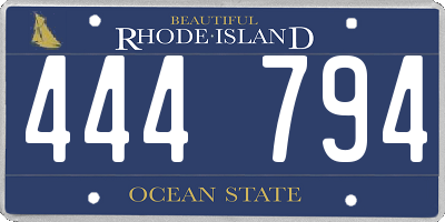 RI license plate 444794