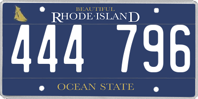 RI license plate 444796