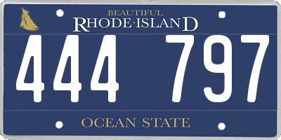 RI license plate 444797