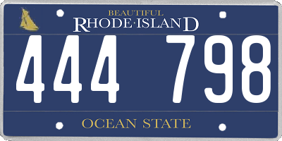 RI license plate 444798