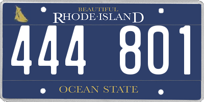 RI license plate 444801