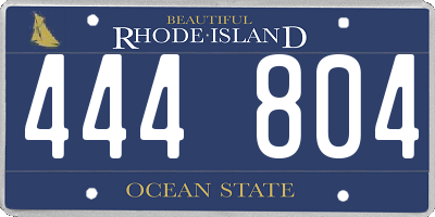 RI license plate 444804
