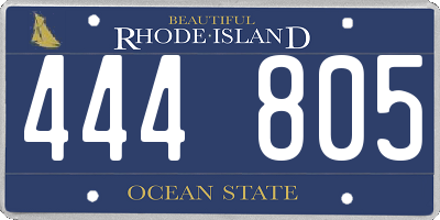 RI license plate 444805