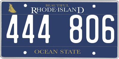 RI license plate 444806