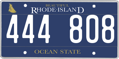 RI license plate 444808