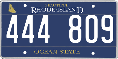 RI license plate 444809