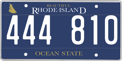 RI license plate 444810