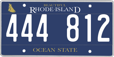 RI license plate 444812