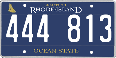 RI license plate 444813