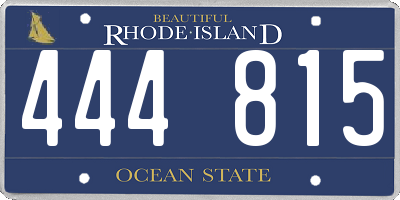 RI license plate 444815