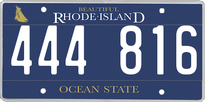 RI license plate 444816