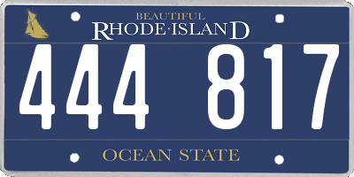 RI license plate 444817