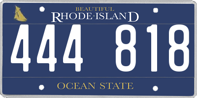 RI license plate 444818