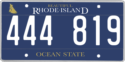 RI license plate 444819