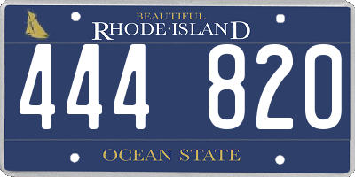 RI license plate 444820