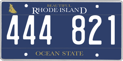 RI license plate 444821