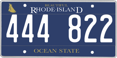 RI license plate 444822
