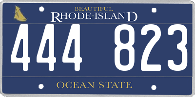 RI license plate 444823