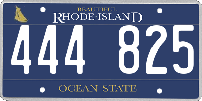 RI license plate 444825