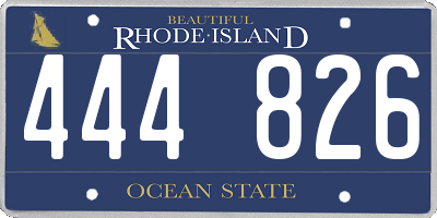 RI license plate 444826