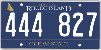 RI license plate 444827