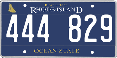 RI license plate 444829