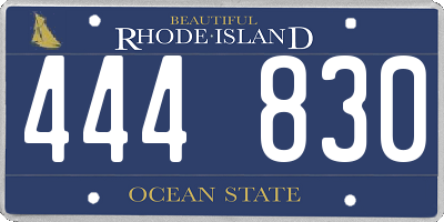 RI license plate 444830