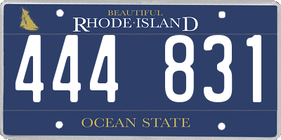 RI license plate 444831