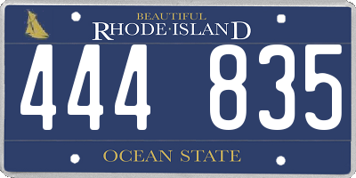 RI license plate 444835