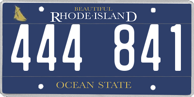 RI license plate 444841