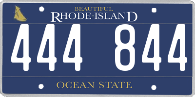 RI license plate 444844