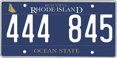 RI license plate 444845