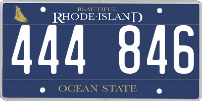RI license plate 444846