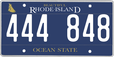 RI license plate 444848