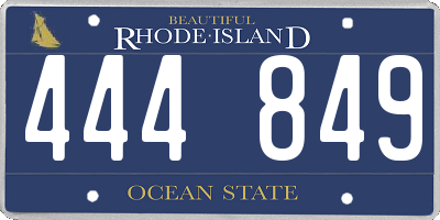 RI license plate 444849