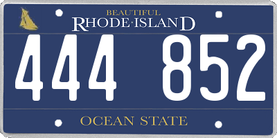 RI license plate 444852