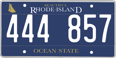 RI license plate 444857