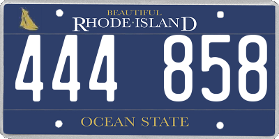 RI license plate 444858