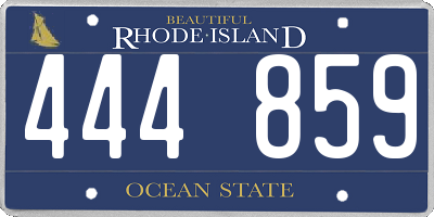 RI license plate 444859