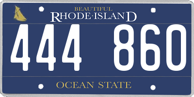 RI license plate 444860