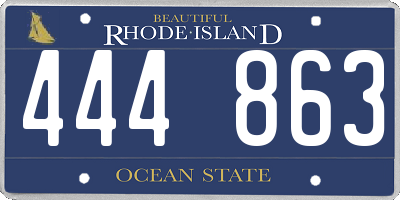 RI license plate 444863