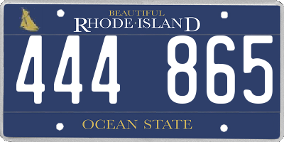RI license plate 444865