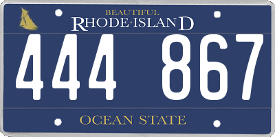 RI license plate 444867