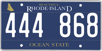 RI license plate 444868