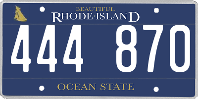 RI license plate 444870