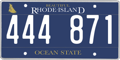 RI license plate 444871
