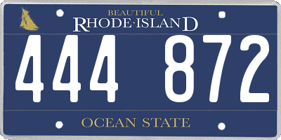 RI license plate 444872