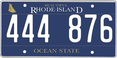 RI license plate 444876