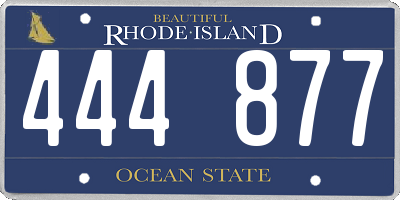 RI license plate 444877